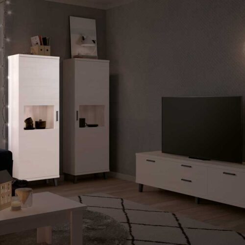 Bajo Vitrina puerta de cristal 60cm x 166cm KRATOS
