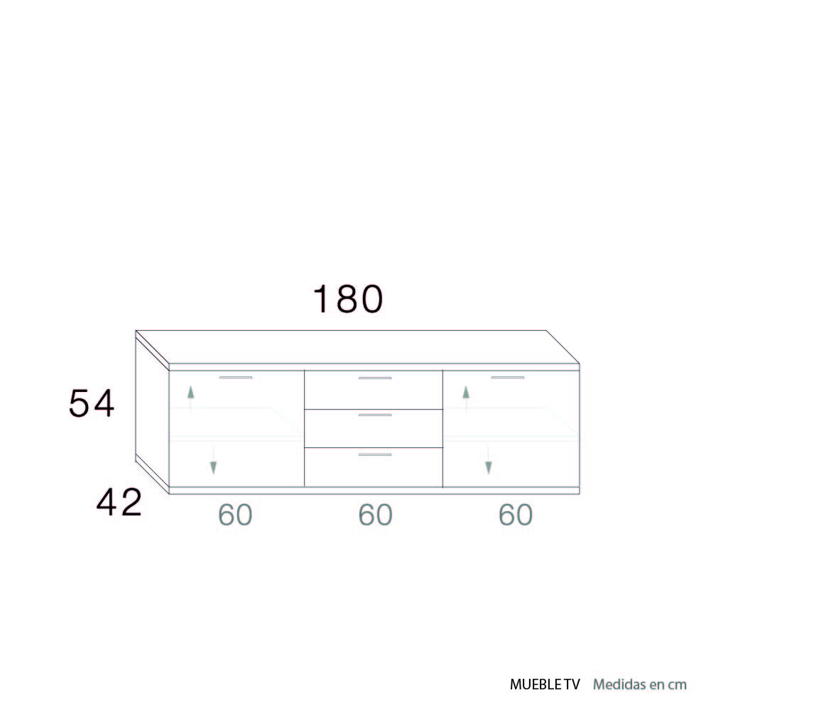 Medidas mueble tv c-20